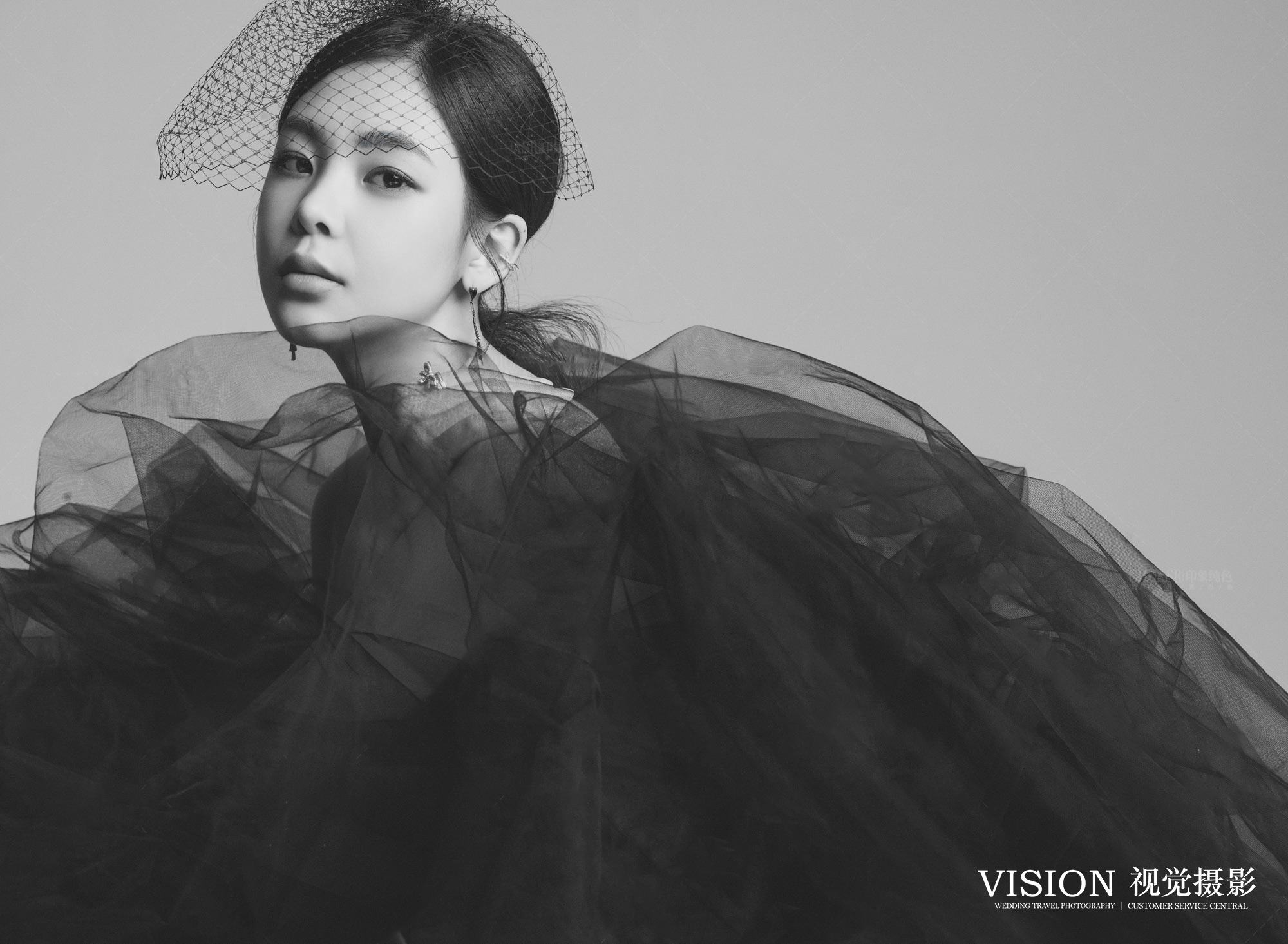 【视觉摄影】韩式内景黑色婚纱