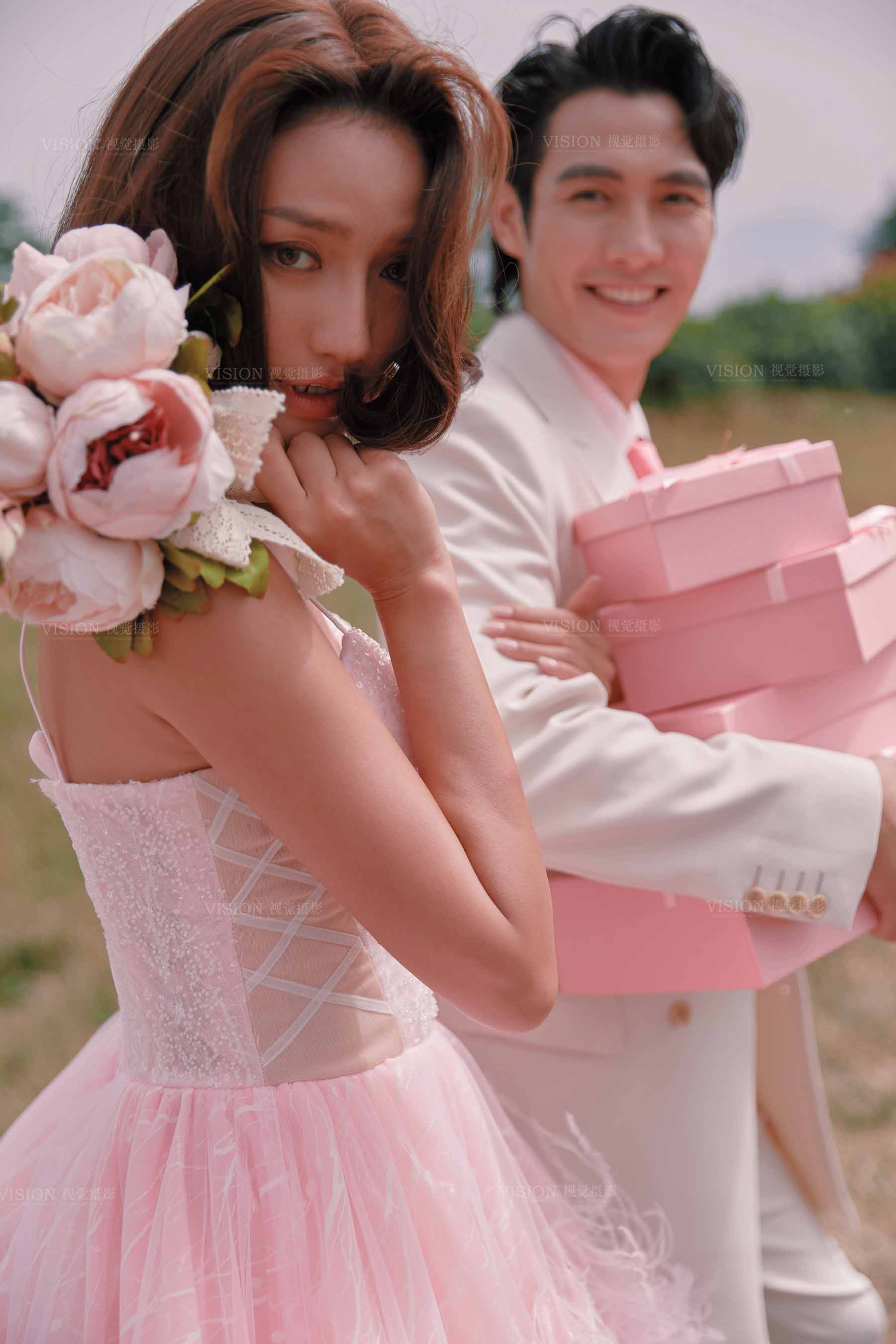 【视觉摄影】粉色系婚纱照